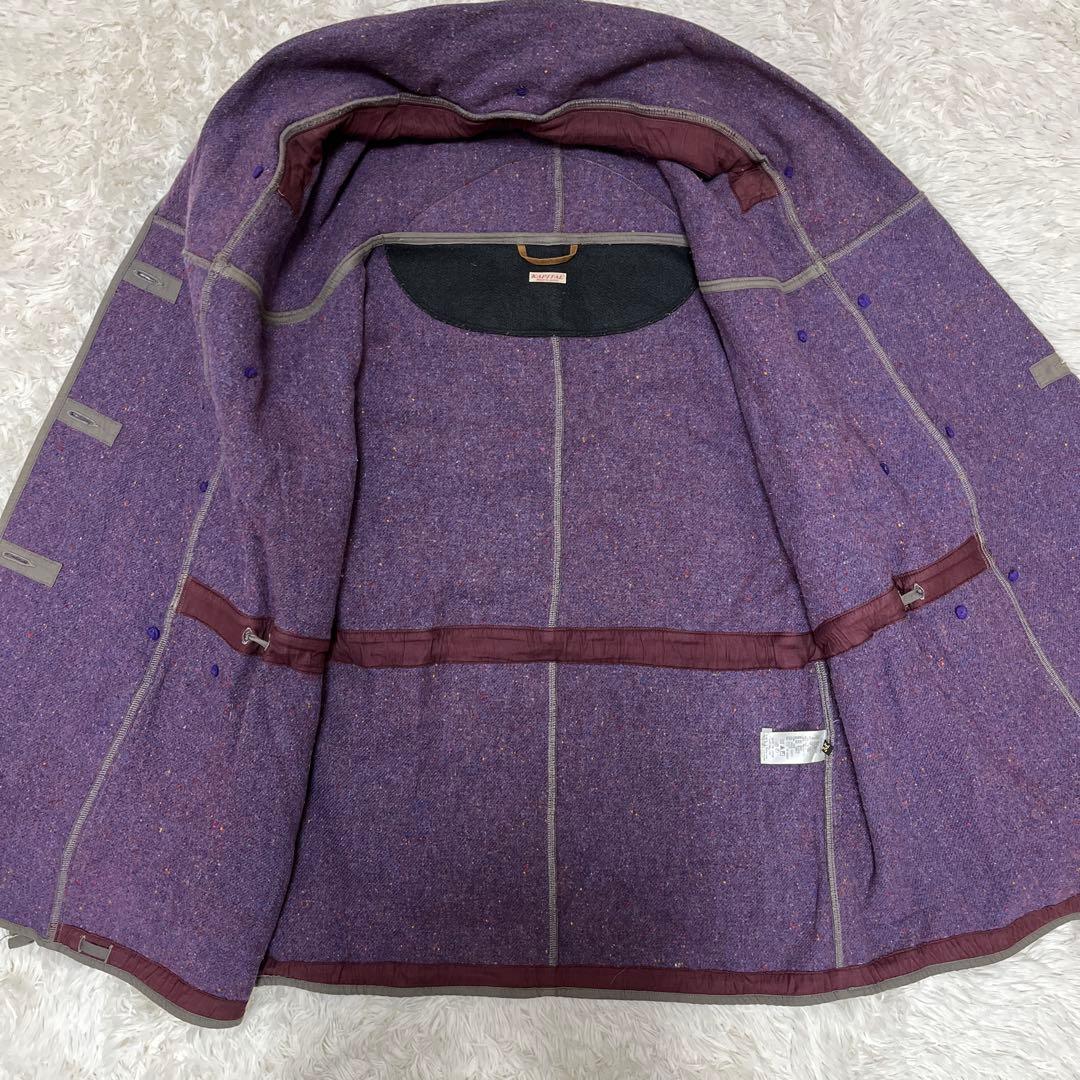 希少　キャピタル　KAPITAL　ウール二重織BIGチェック リングコート