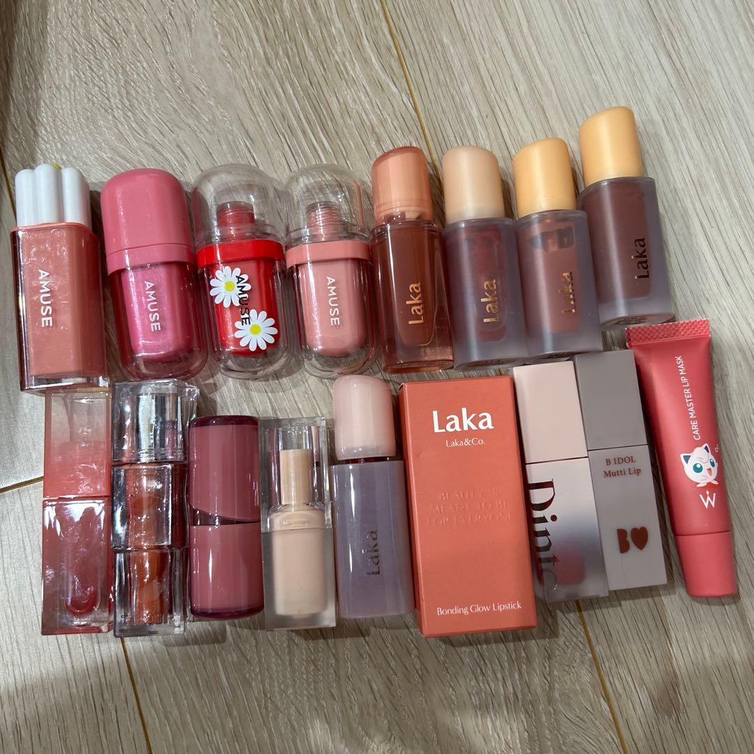 プチプラ、韓国リップまとめ売り　135点