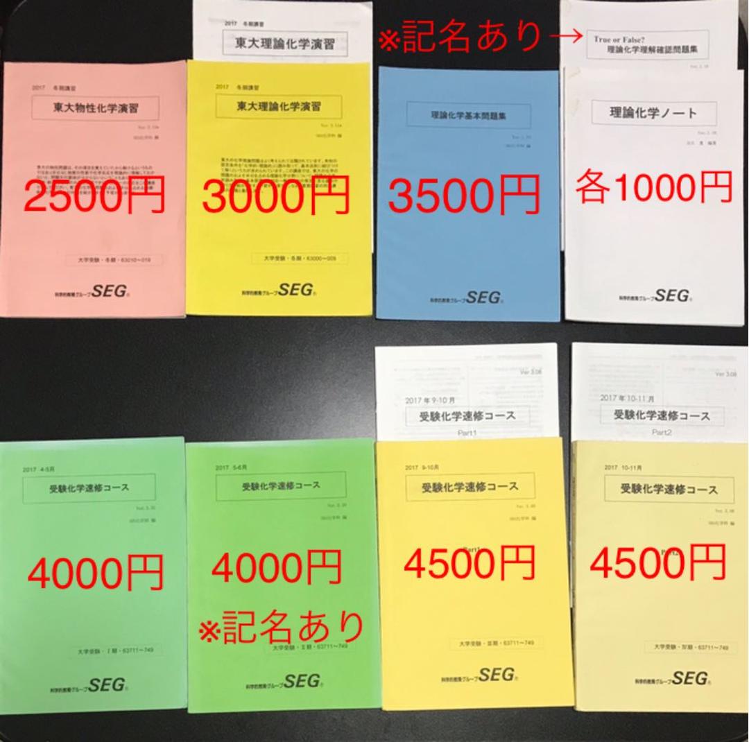 【バラ売り可】SEG 化学 テキストセット