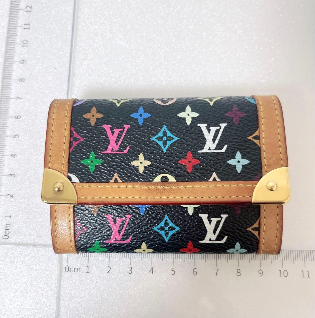 最終価格LOUIS VUITTON ポルトモネ プラ 小銭入れ財布 マルチカラー