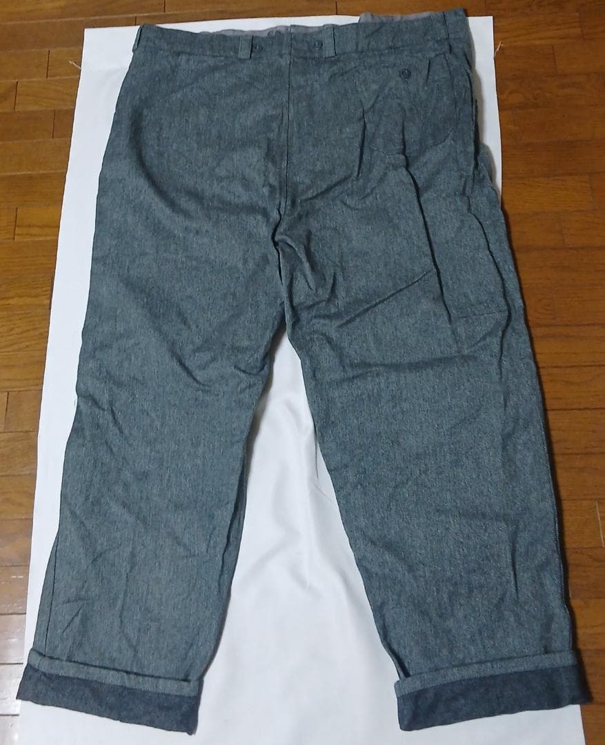 ヴィンテージ スイス軍 デニム ワークパンツ サイズ 4XL程度　軍物