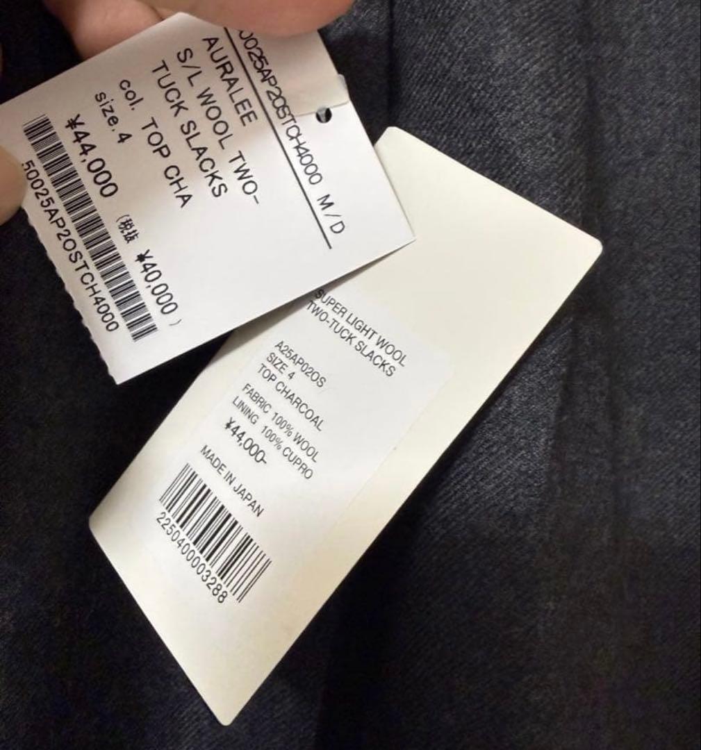 パンツ AURALEE SUPERLIGHT WOOL TWO-TUCKSLACKS 4