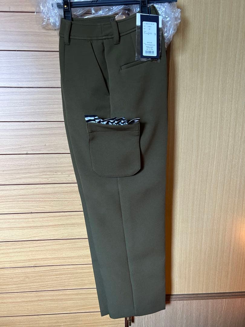m*）様 ボーダーズアットバルコニー　サイドポケットパンツ　Sカーキ新品