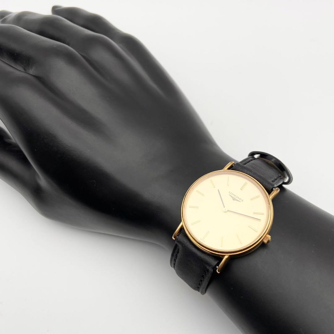 【稼働品】ロンジン クォーツ ゴールド 腕時計 新品電池