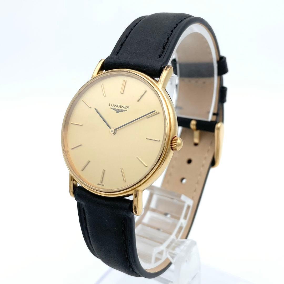 【稼働品】ロンジン クォーツ ゴールド 腕時計 新品電池