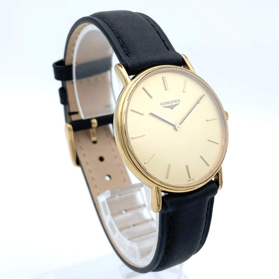 【稼働品】ロンジン クォーツ ゴールド 腕時計 新品電池