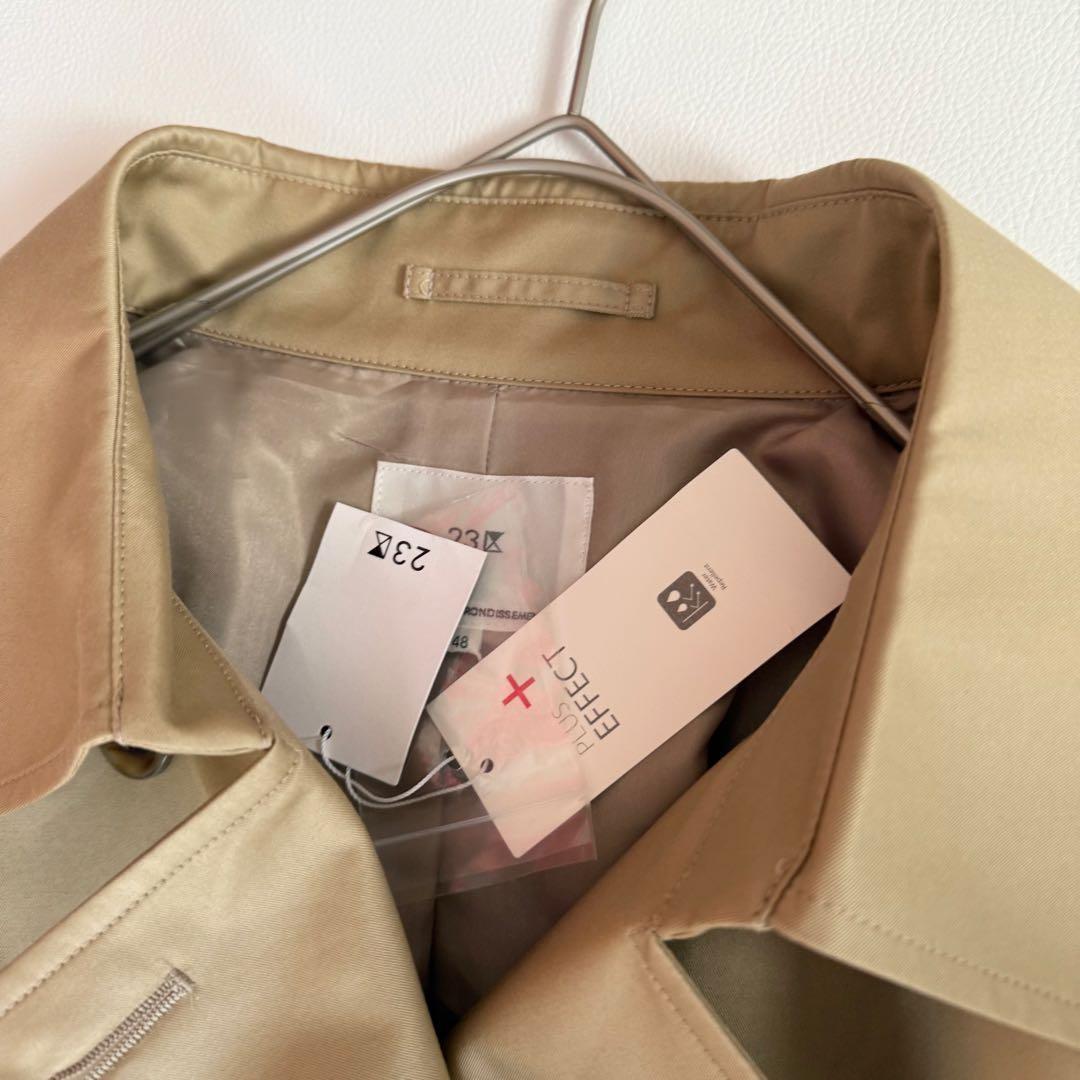 新品✨48サイズ✨23区　コットンポリエステルギャバジン ロングトレンチコート