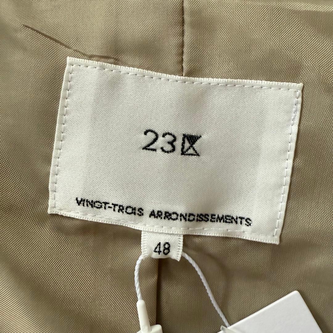 新品✨48サイズ✨23区　コットンポリエステルギャバジン ロングトレンチコート