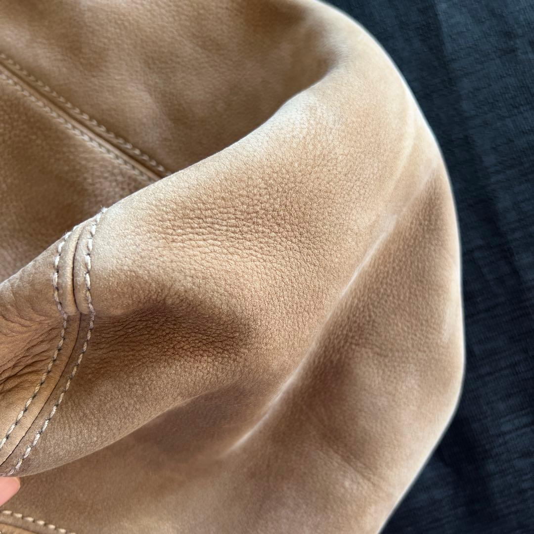 COACH ベージュ レザー ショルダーバッグ　オールドコーチ