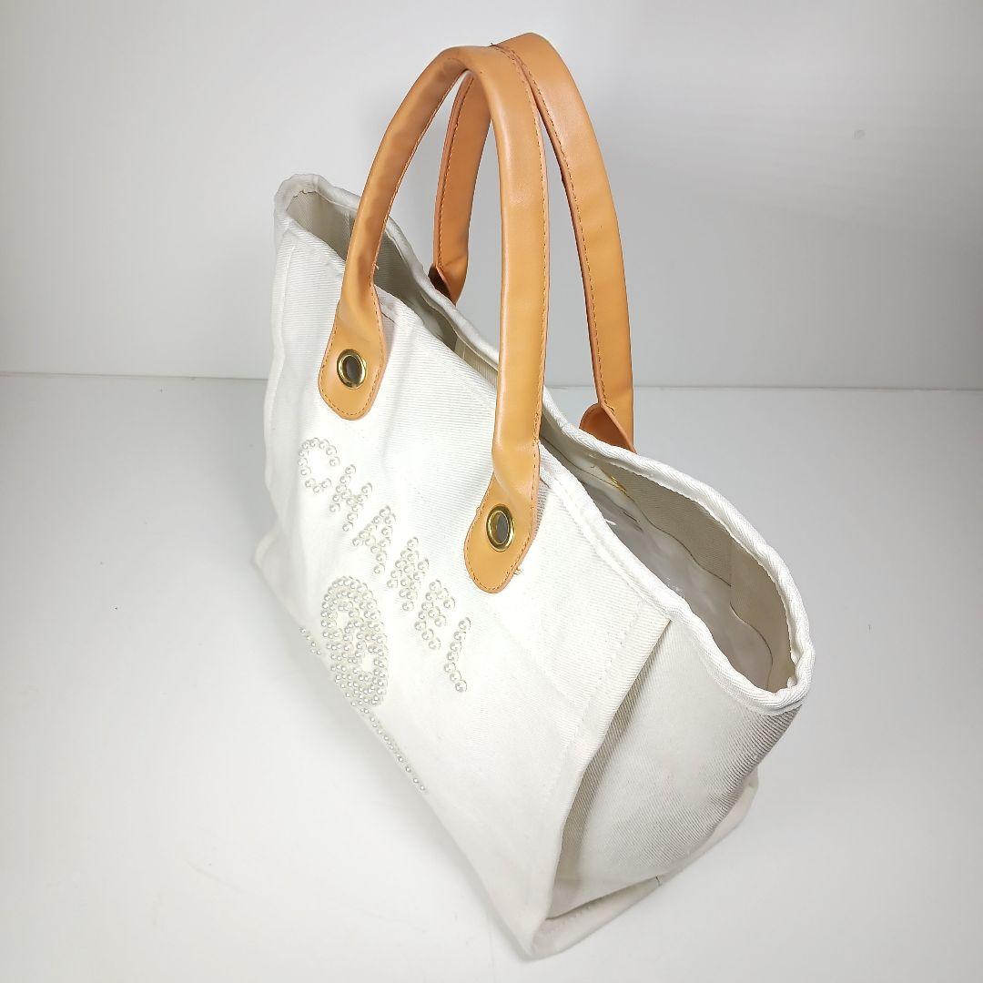 シャネル ノベルティ パールロゴ キャンバ トートバッグ