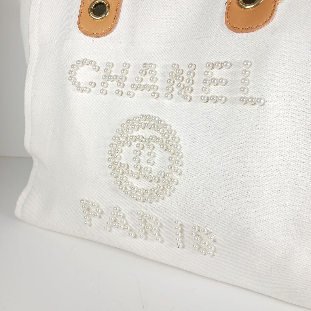 シャネル ノベルティ パールロゴ キャンバ トートバッグ