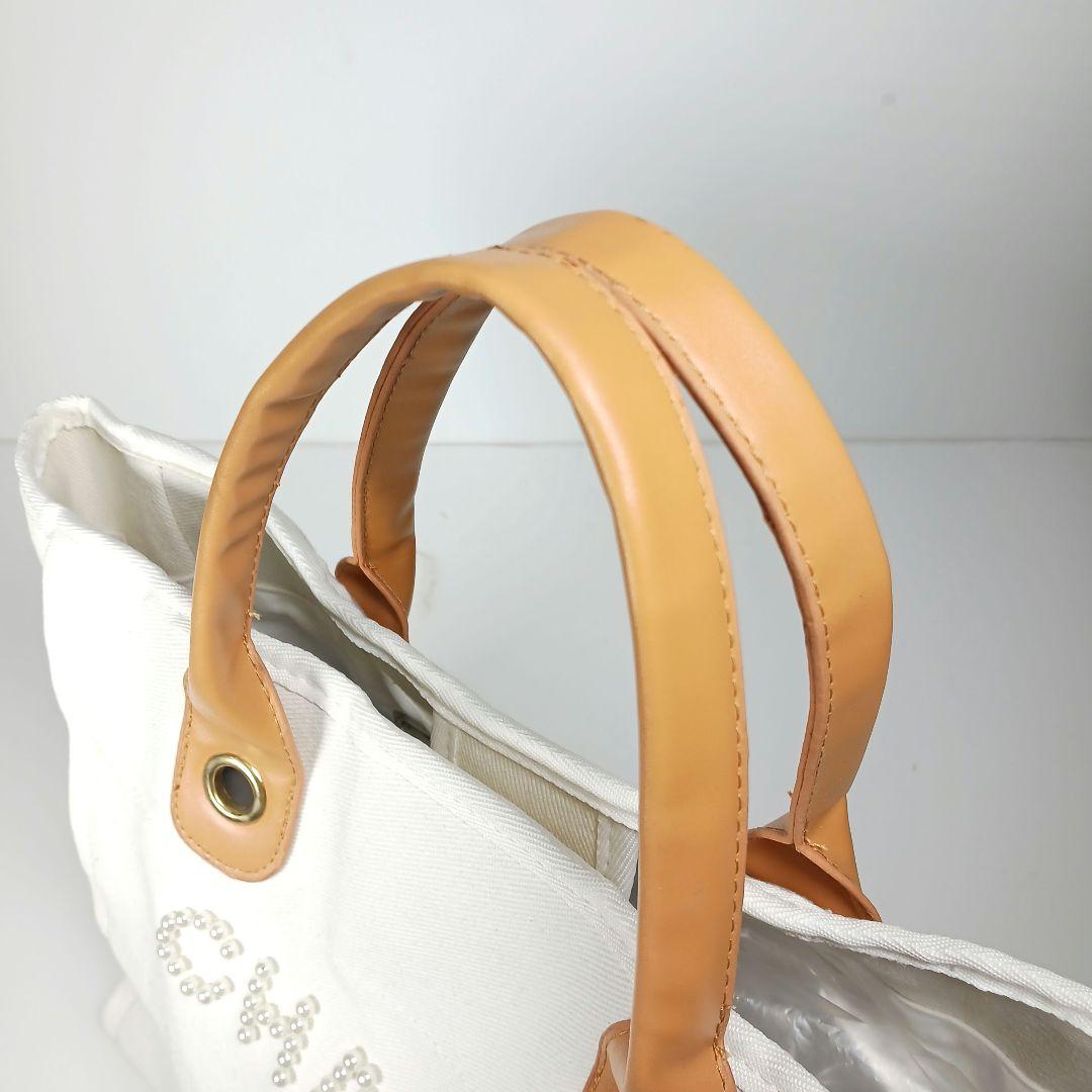 シャネル ノベルティ パールロゴ キャンバ トートバッグ