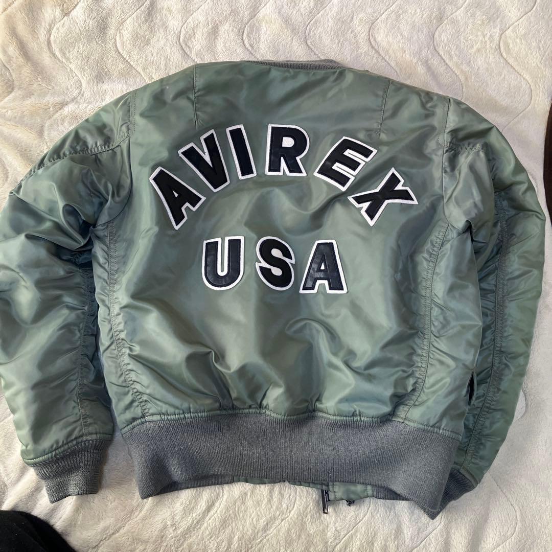 か*読様 AVIREX MA-1フライトジャケット グリーン