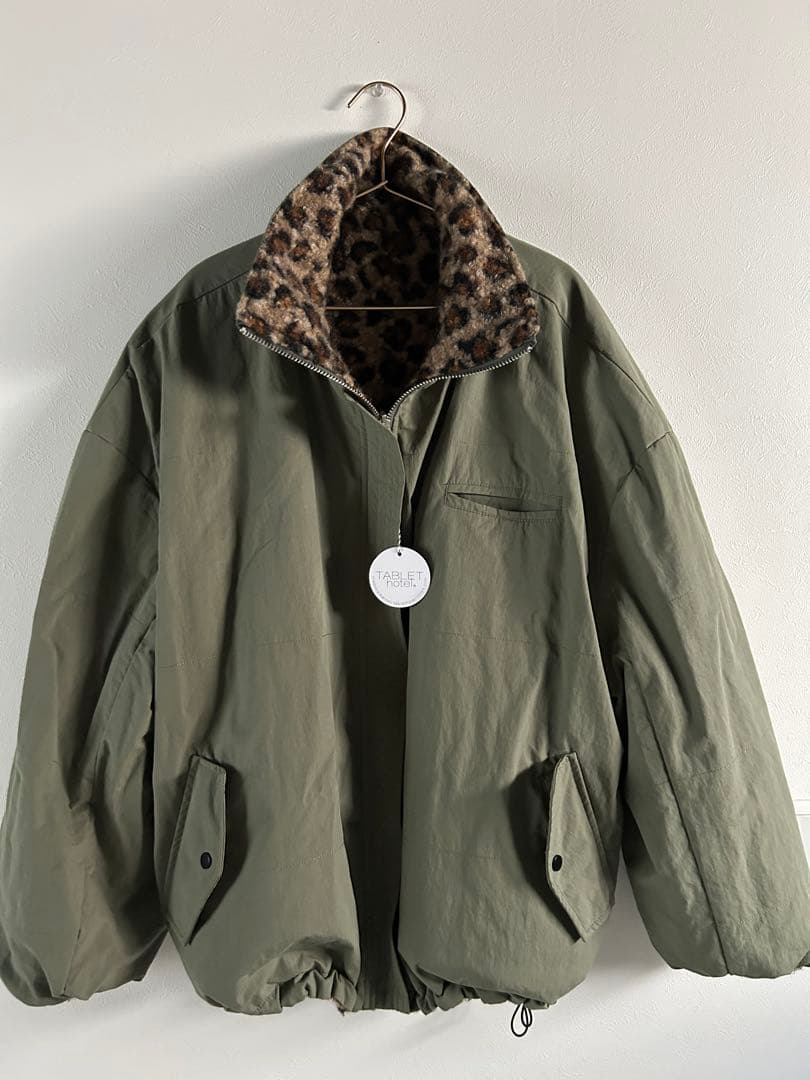 新品sudo 新作 完売 オーバーサイズジャケット ミリタリー レオパード柄