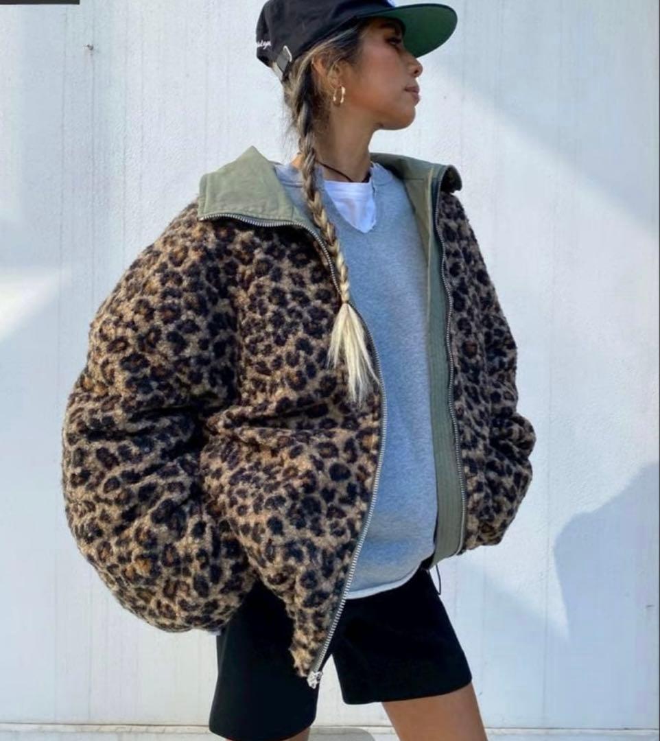 新品sudo 新作 完売 オーバーサイズジャケット ミリタリー レオパード柄