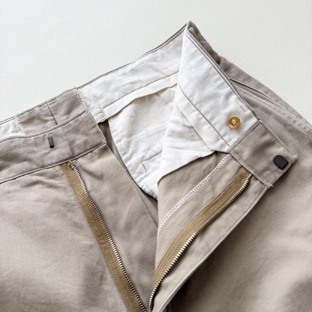 近年　現行　45R 定番チノパン ベージュ ゆったりストレート テーパード