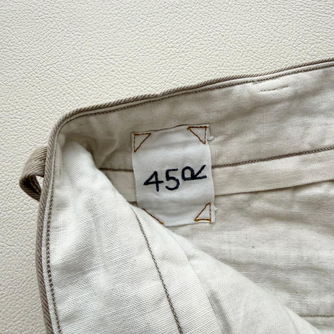 近年　現行　45R 定番チノパン ベージュ ゆったりストレート テーパード