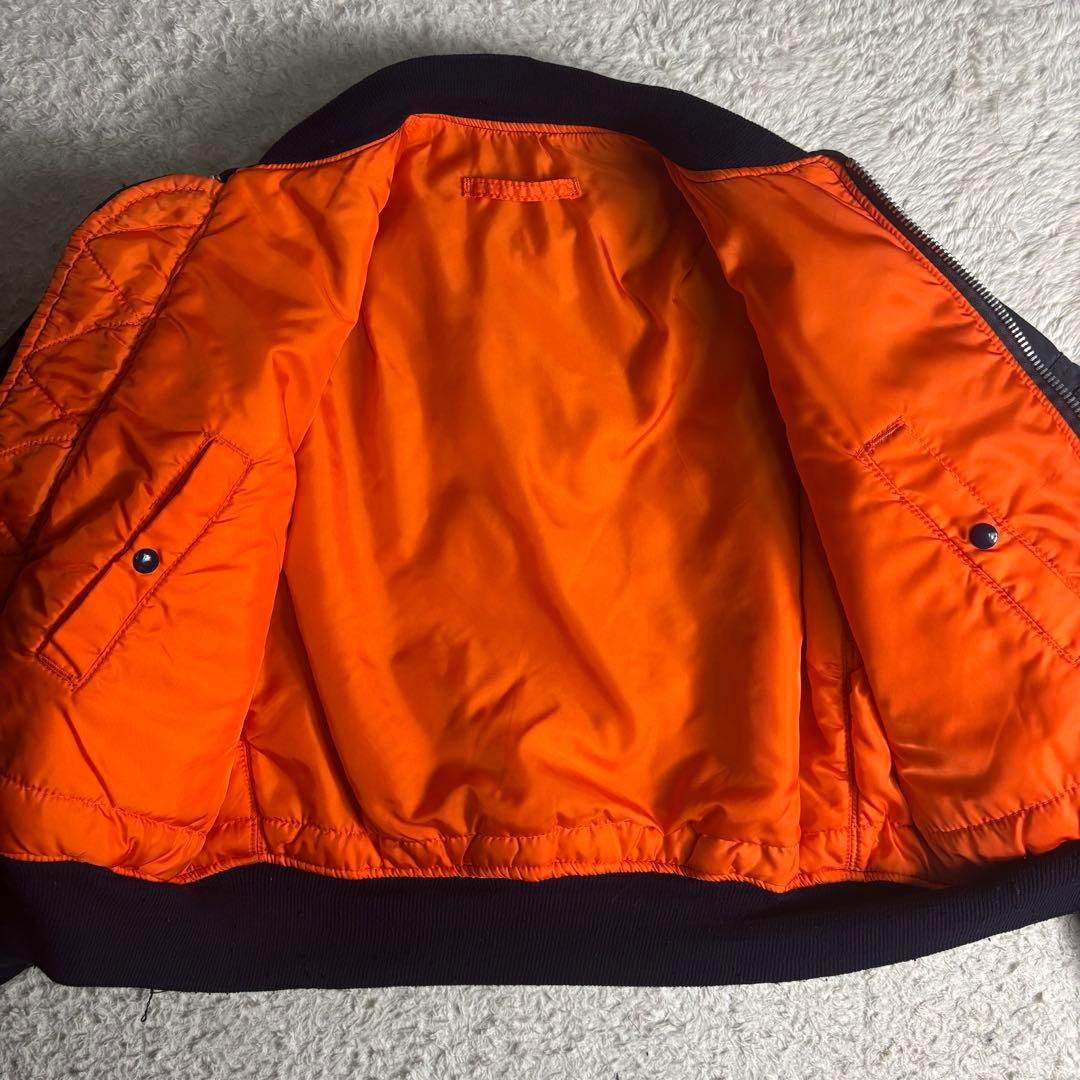 70s USA製 ALPHA MA-1 MIL-J-8279J ネイビー 米軍