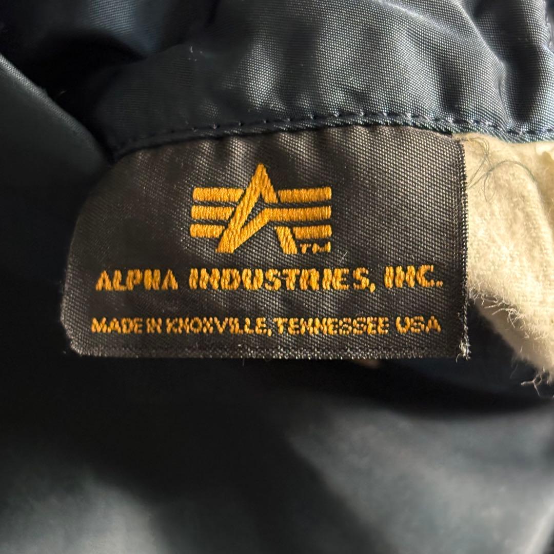 70s USA製 ALPHA MA-1 MIL-J-8279J ネイビー 米軍