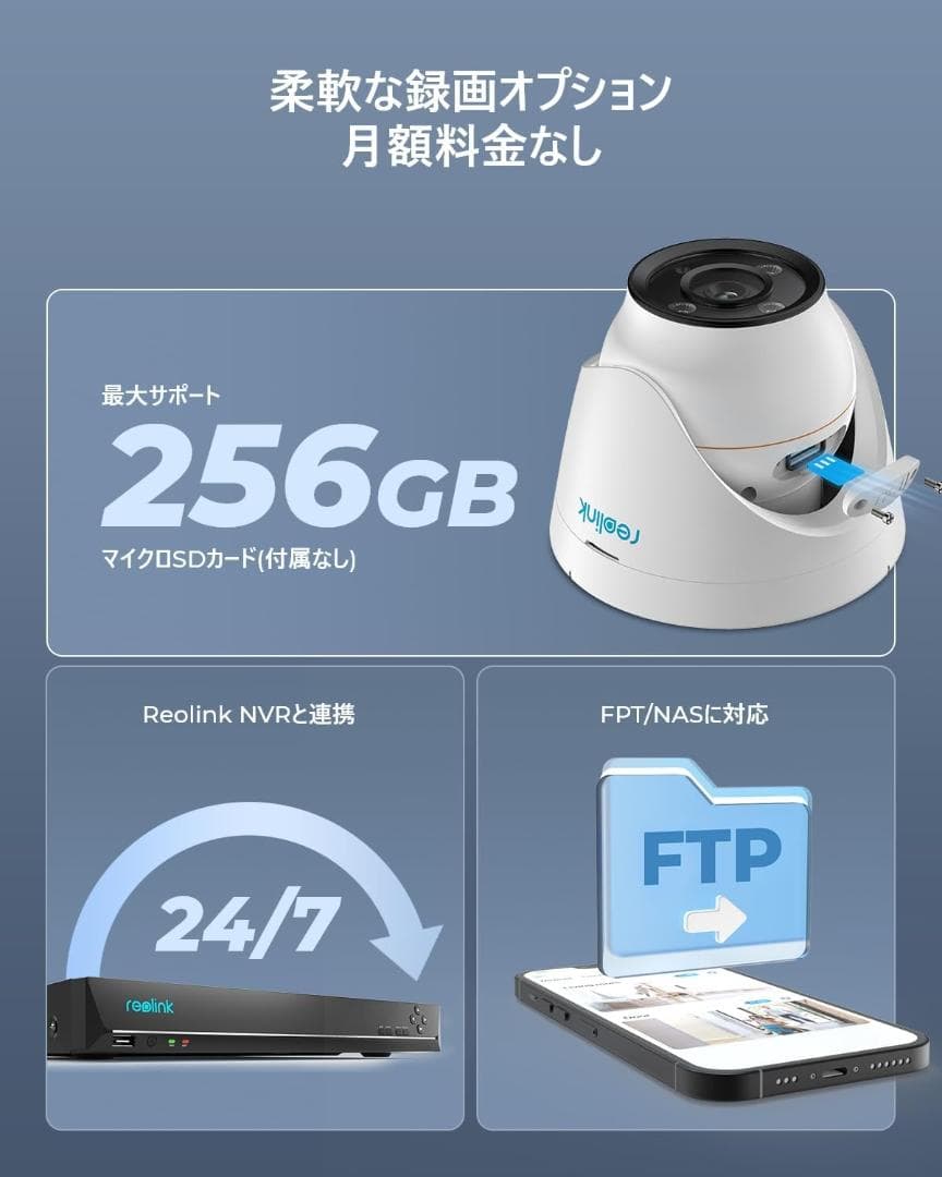 【開封未使用】 REOLINK 防犯カメラ 12MP PoE給電 有線接続 防犯