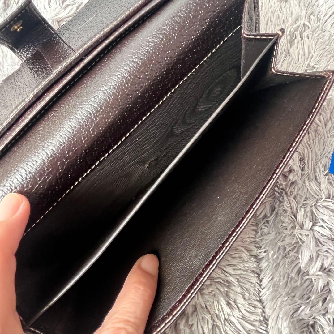 良品✨GUCCI プリンシー　GGキャンバス　ブラウン　シェリーライン　長財布