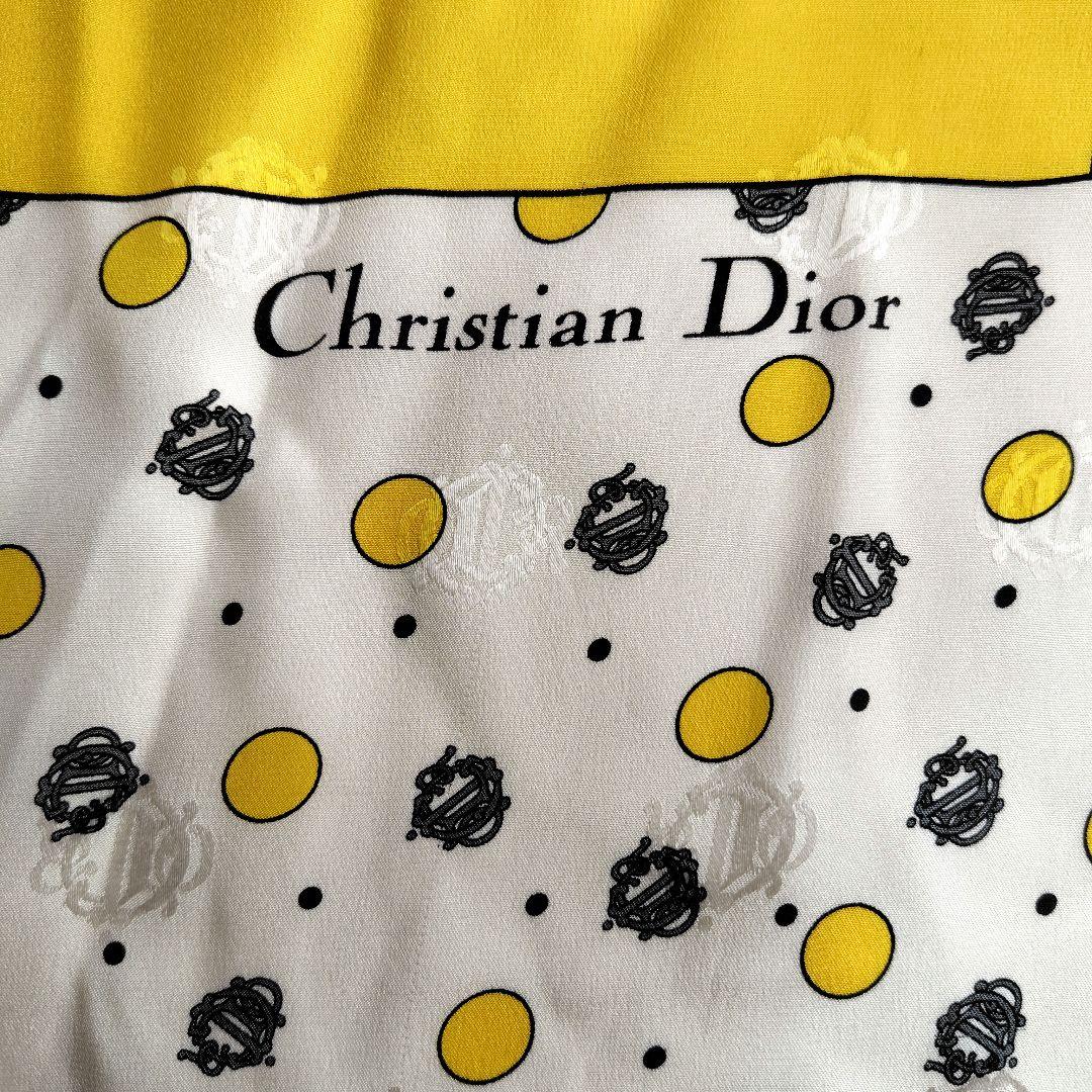 Christian Dior ドット柄シルクストール