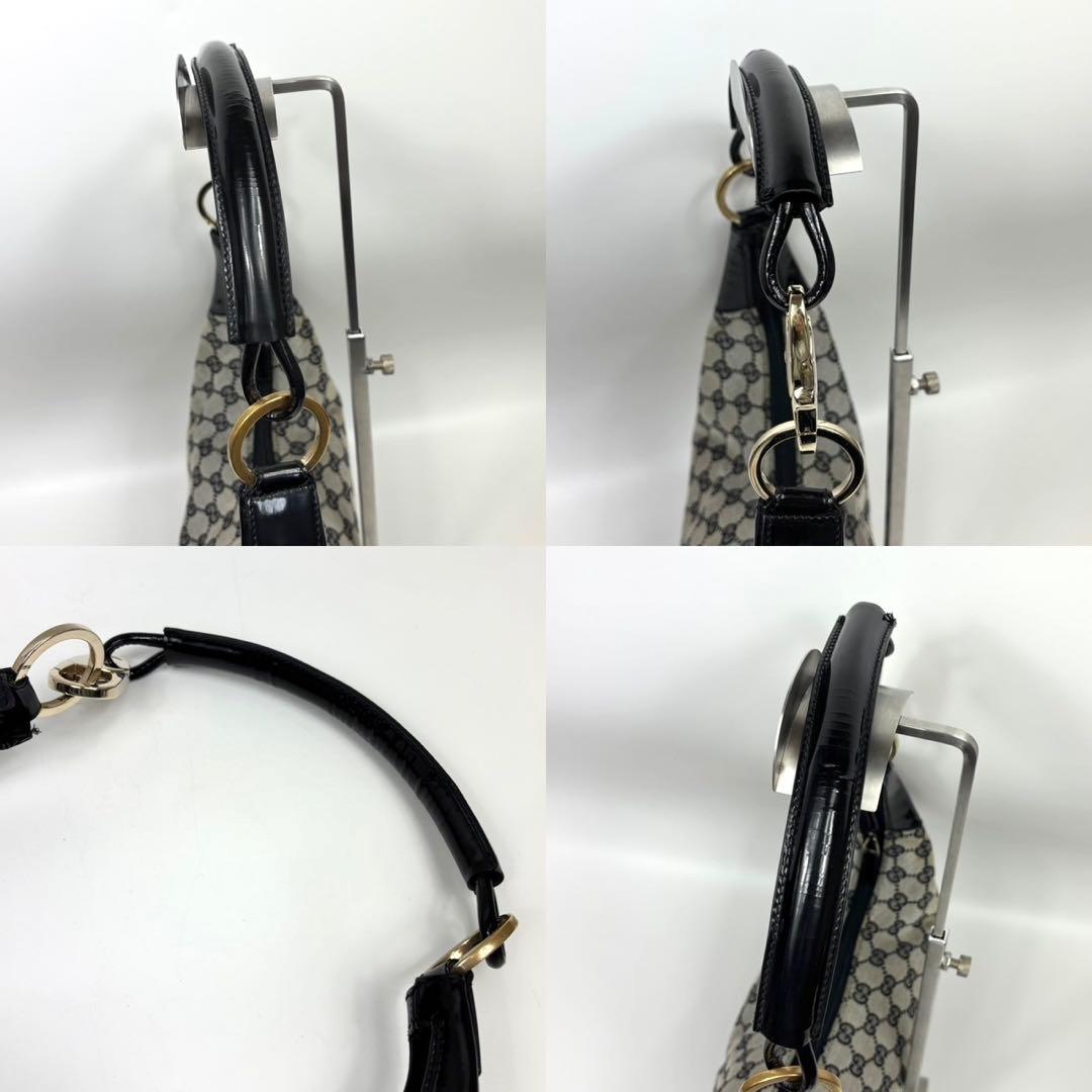 専用GUCCI GGキャンバス ハーフムーン ワンショルダー 三日月 黒