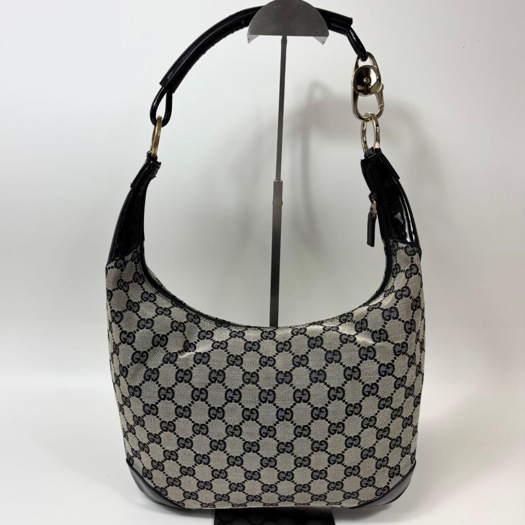 専用GUCCI GGキャンバス ハーフムーン ワンショルダー 三日月 黒