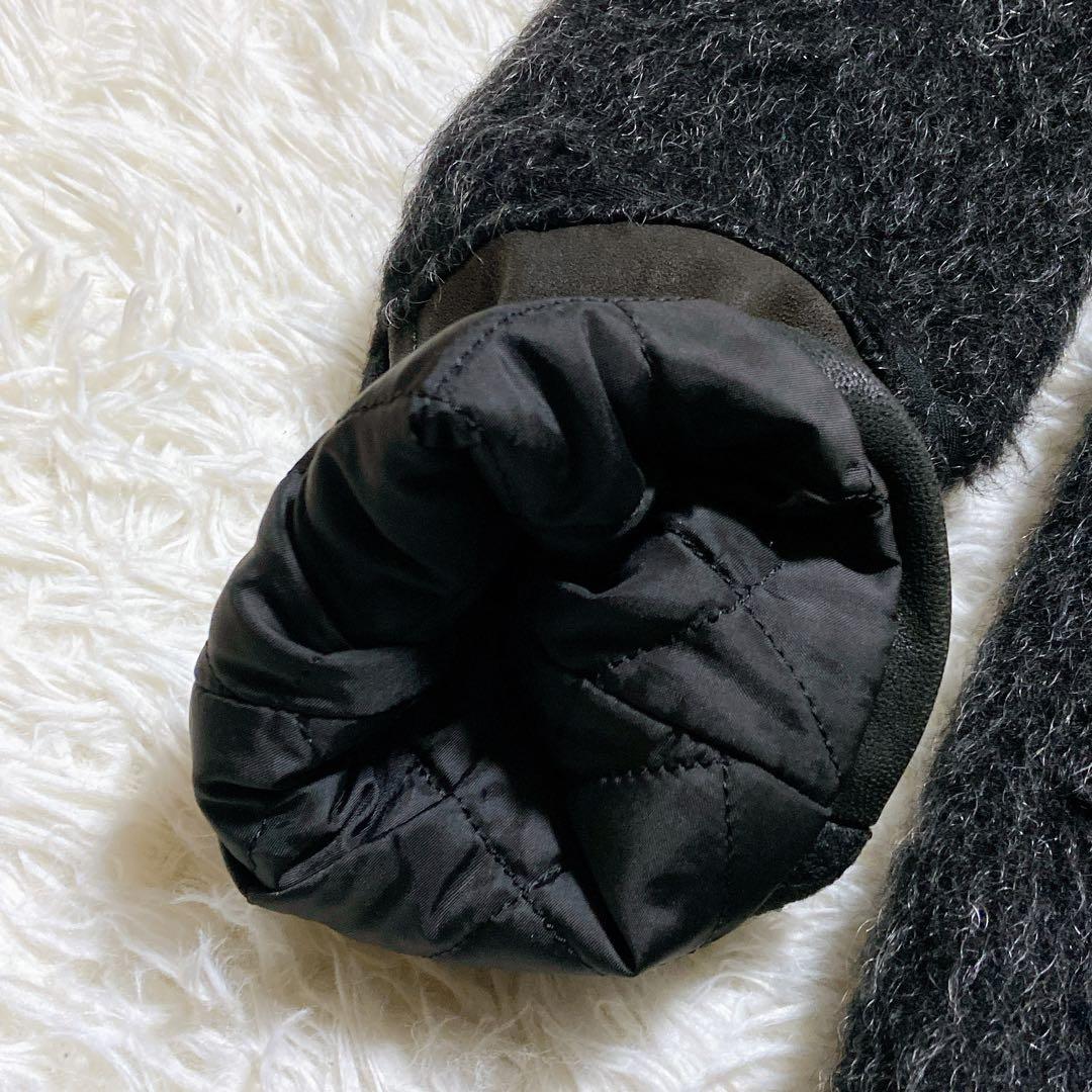 kodeni ⭐️トムレベル ナポレオンコート　シャギー　切替　レザー