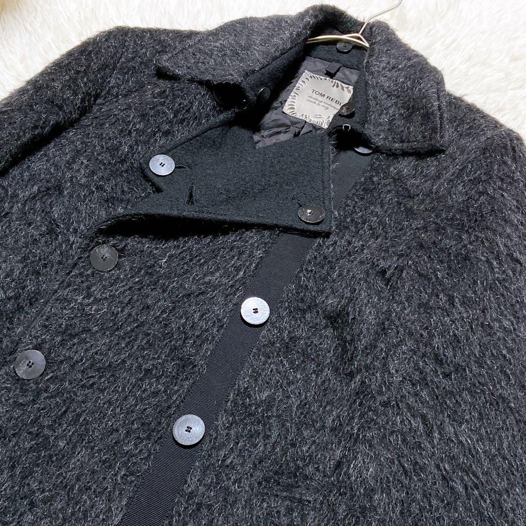 kodeni ⭐️トムレベル ナポレオンコート　シャギー　切替　レザー