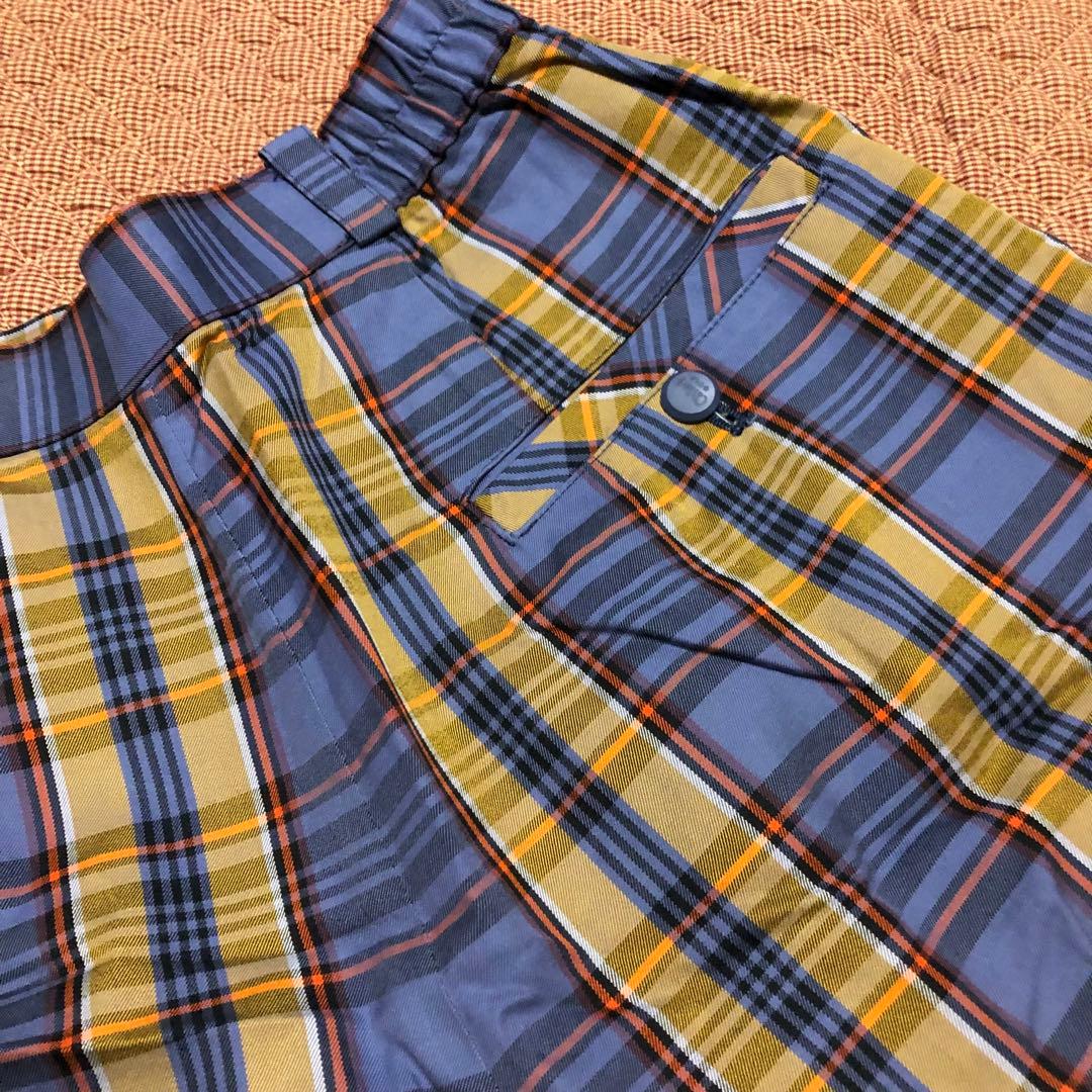 希少 クロエゴルフ Chloe GOLF チェックパンツ 綿100% 9号 美品