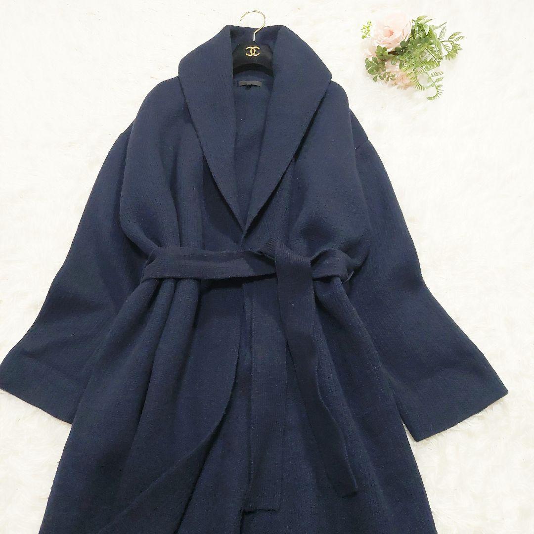 iCB ウール ニット カーディガン ガウンコート ベルト