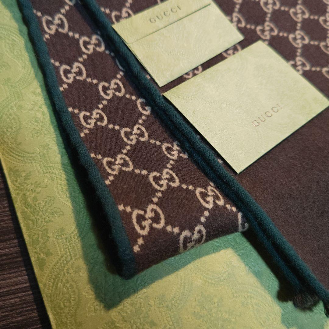 ❤美品箱付き❤GUCCI マフラー ストール ショール スカーフ❤グリーン❤
