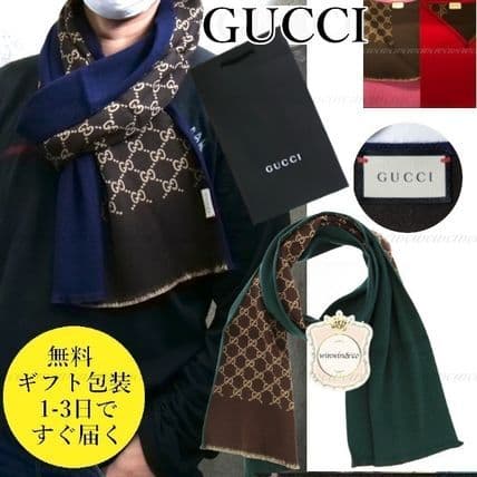 ❤美品箱付き❤GUCCI マフラー ストール ショール スカーフ❤グリーン❤