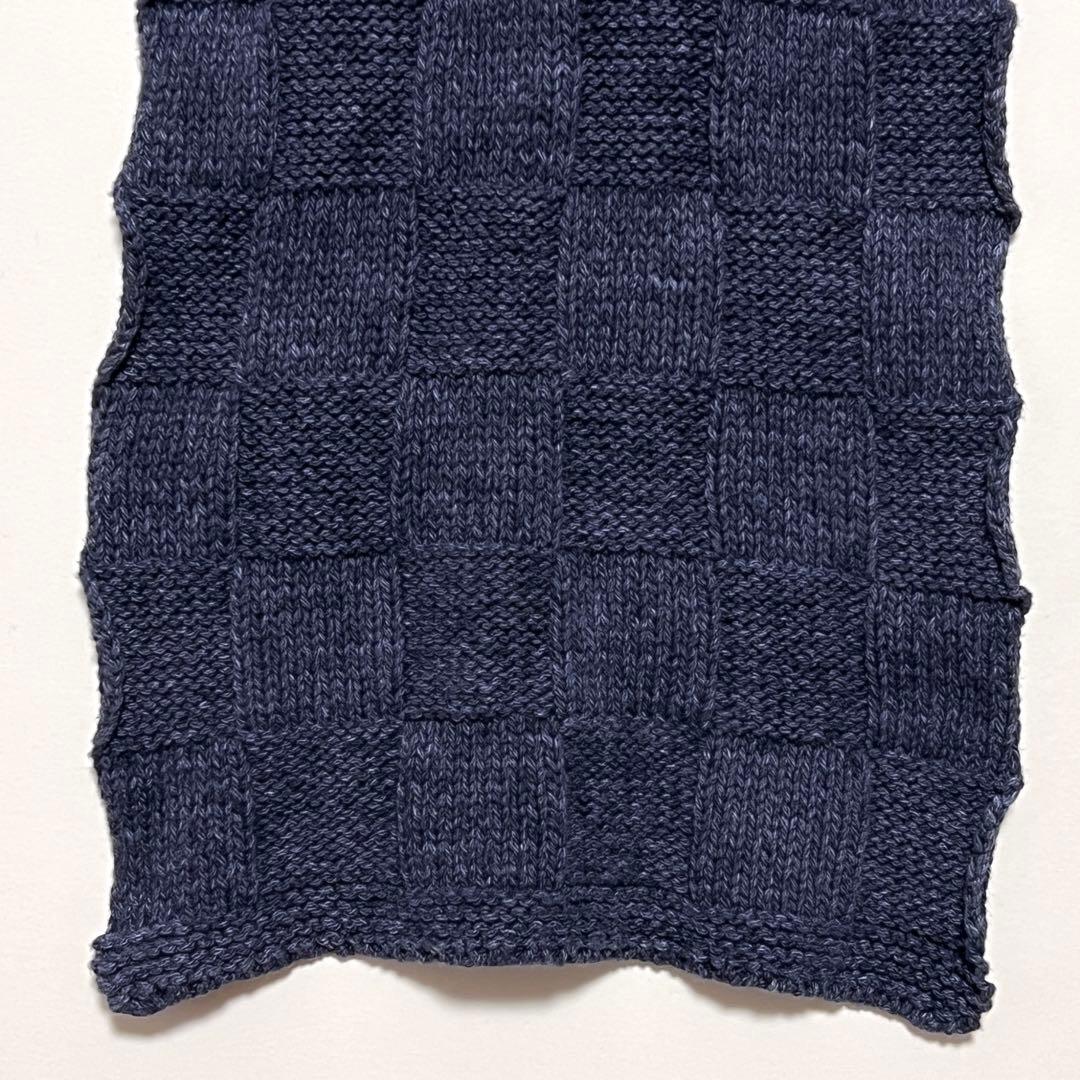 A-G様用　TENDERLOIN チェッカー マフラー スカーフ ネイビー