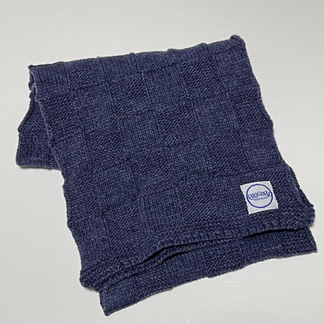 A-G様用　TENDERLOIN チェッカー マフラー スカーフ ネイビー