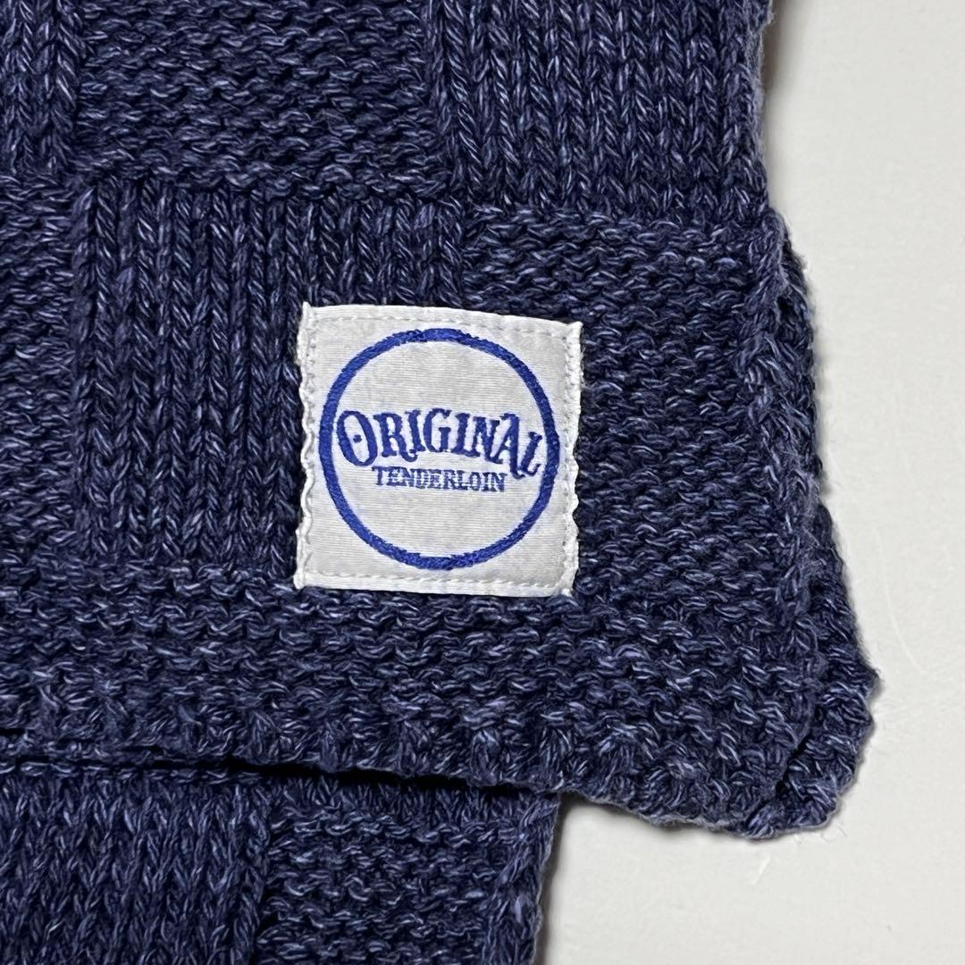 A-G様用　TENDERLOIN チェッカー マフラー スカーフ ネイビー