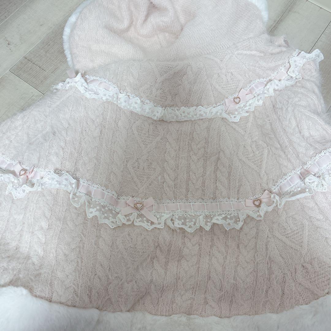 LIZLISA リズリサ ミルフィーユレースポンチョ ピンク 2025