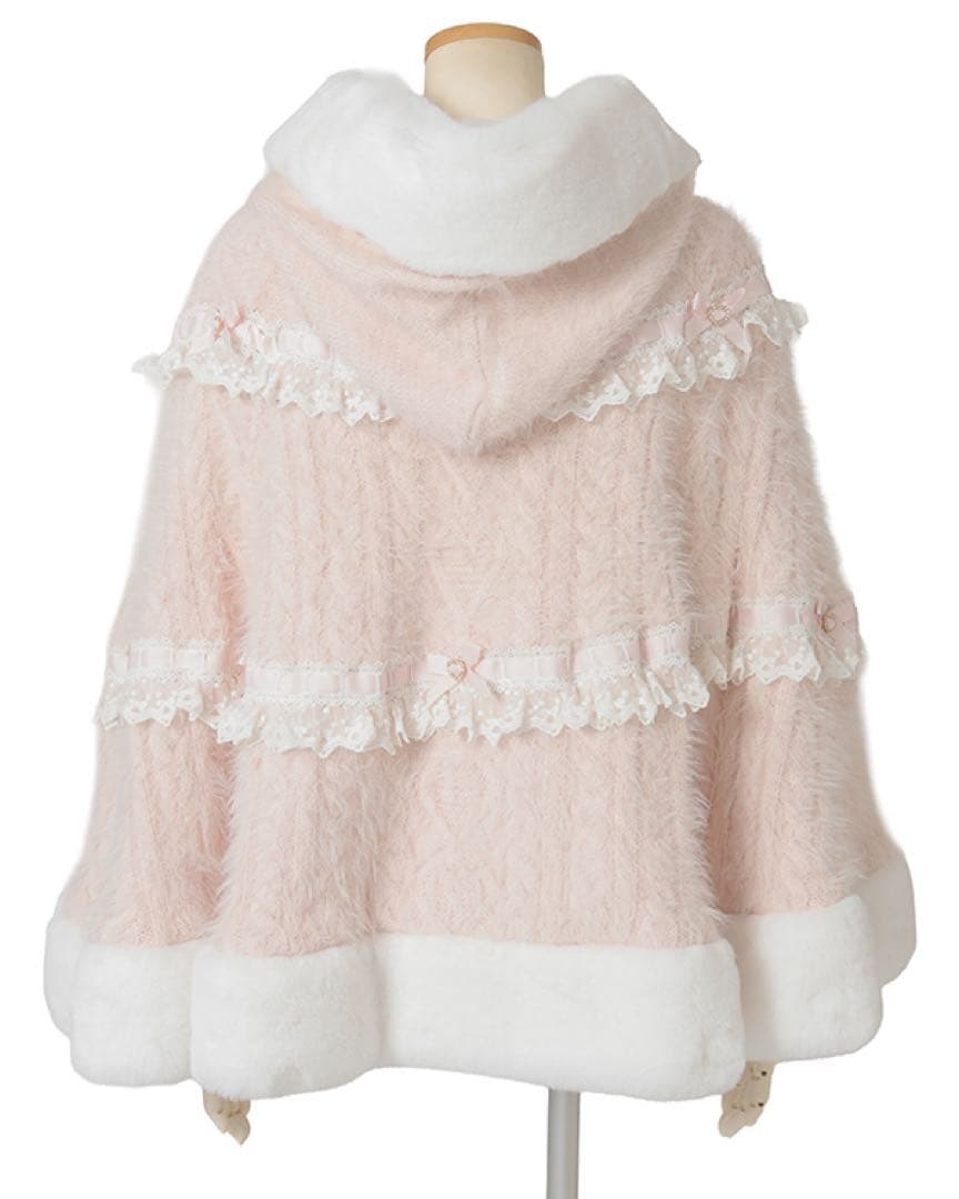 LIZLISA リズリサ ミルフィーユレースポンチョ ピンク 2025