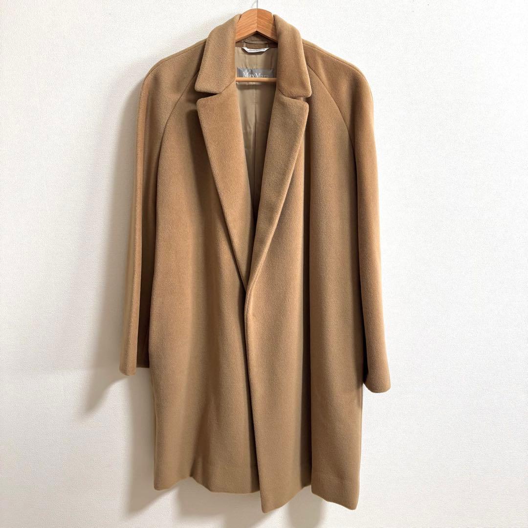 ⭐︎美品 マックスマーラ サイズ40 ベルテッドコート ロング丈 ヴァージンウール