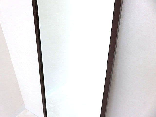 英国クラシックスタイル マホガニー材ウォールミラー Ｗ50ｃｍ×Ｈ140ｃｍ