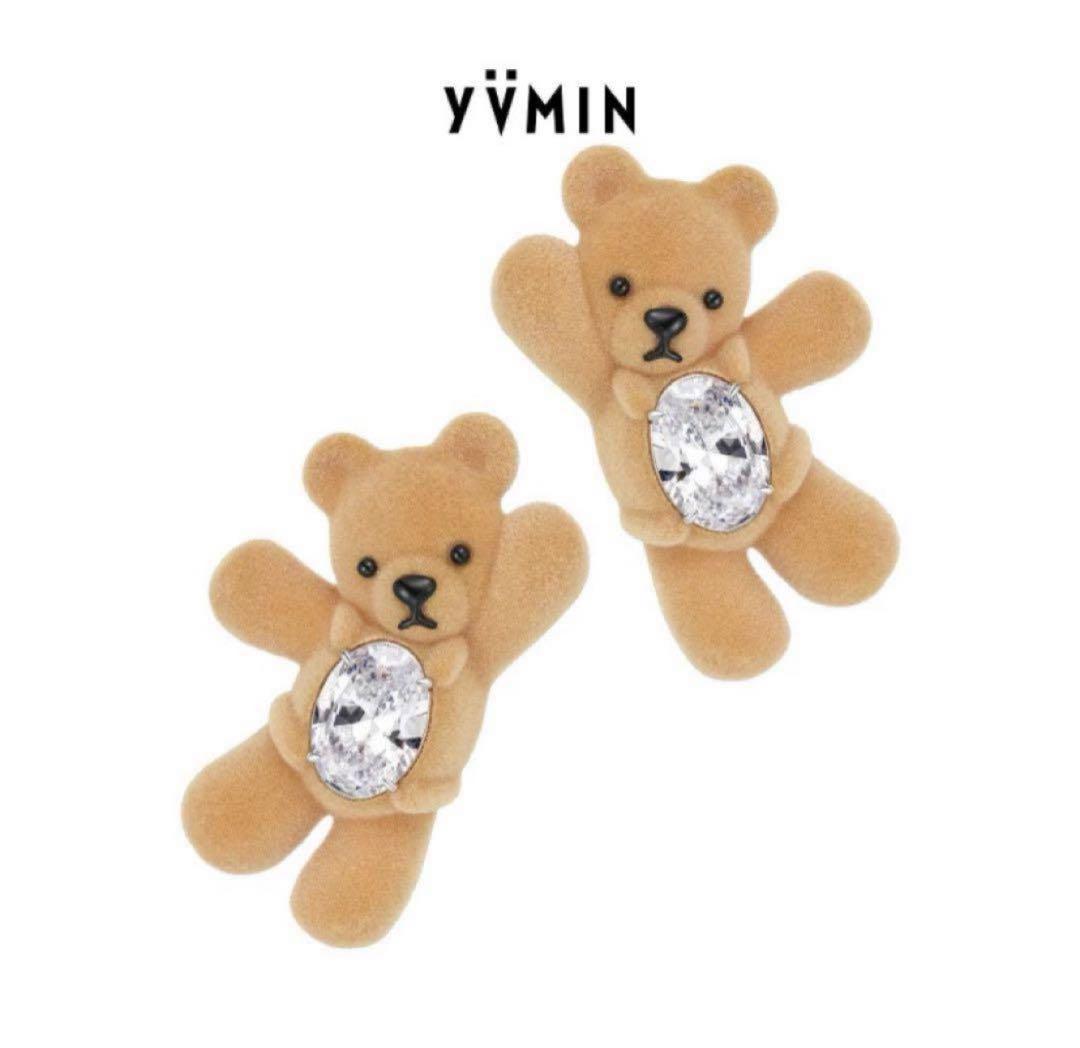 yvmin クマ ヘアクリップ 左右 セット ペア