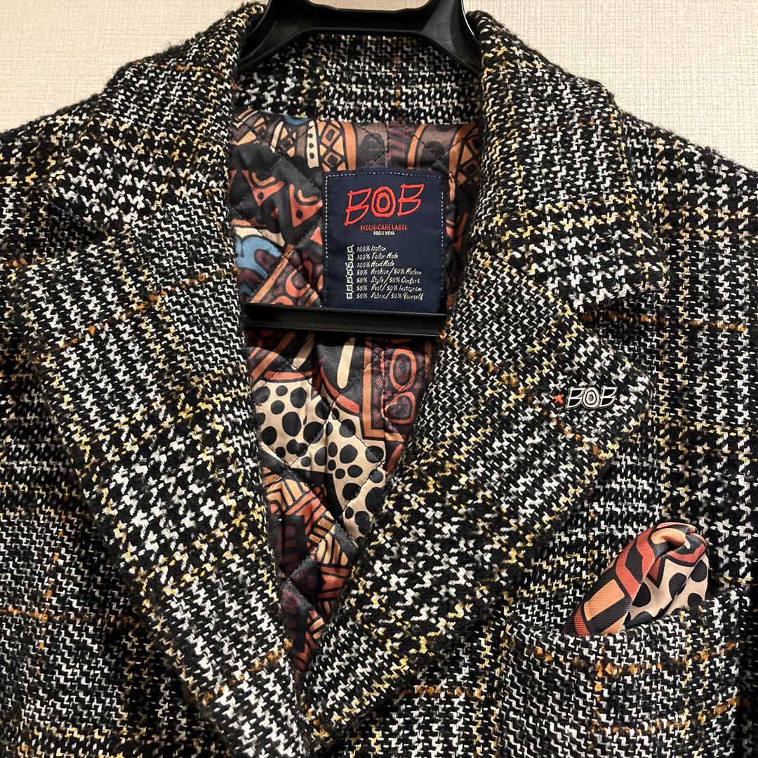 BOB チェスターコート チェック柄