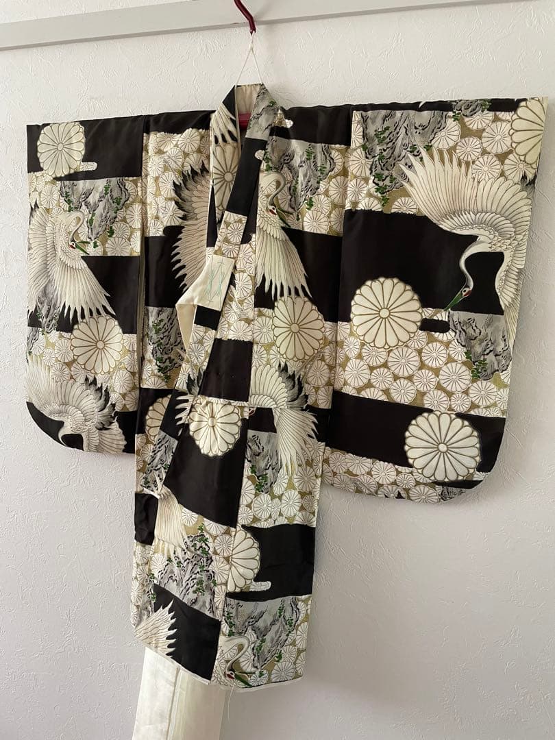 七五三　３歳　正絹　アンティークお着物セット