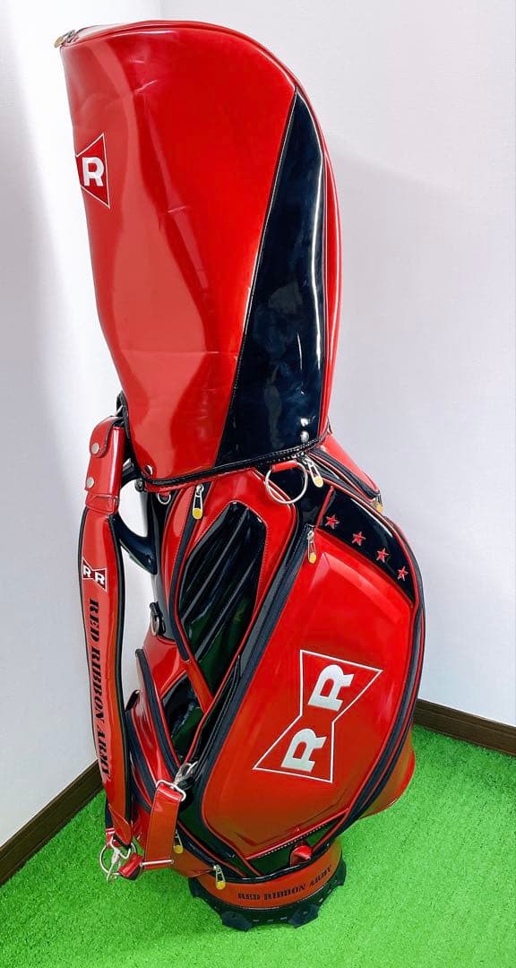 ドラゴンボール　レッドリボン軍　キャディーバック　赤　3点式　9.5型　46in