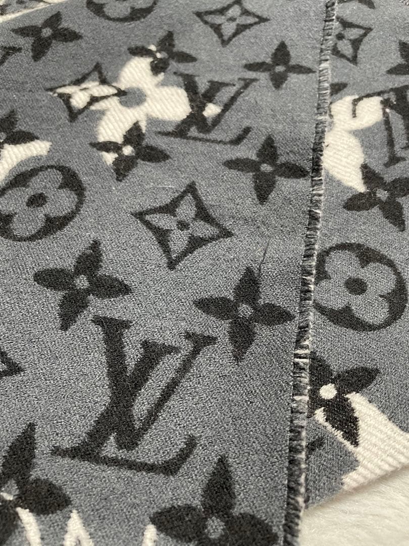 LOUIS VUITTON モノグラム マフラー シルク　M76377