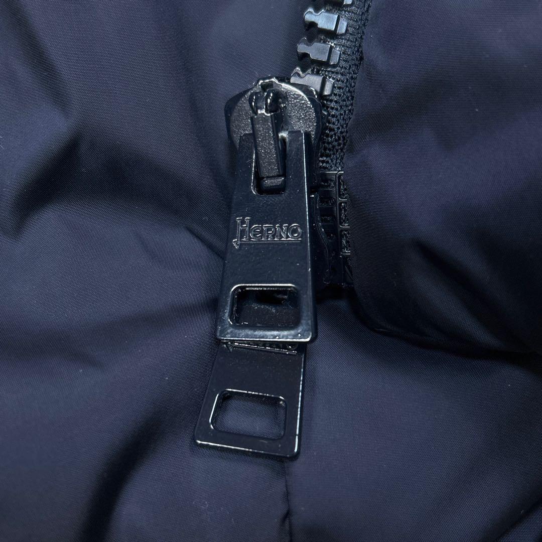 HERNO ヘルノ ポーラテック ダウンベスト 38 M相当 ネイビー 紺
