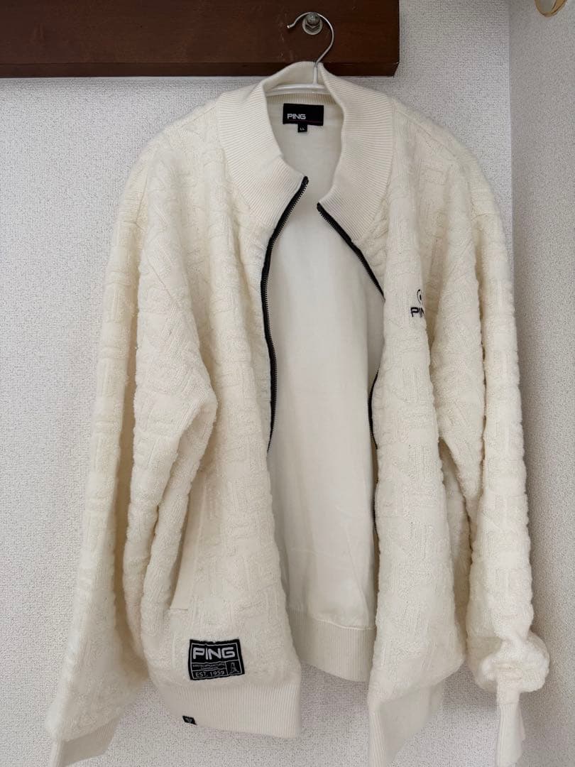 PING ジャケット LL ホワイト　ゴールドライン