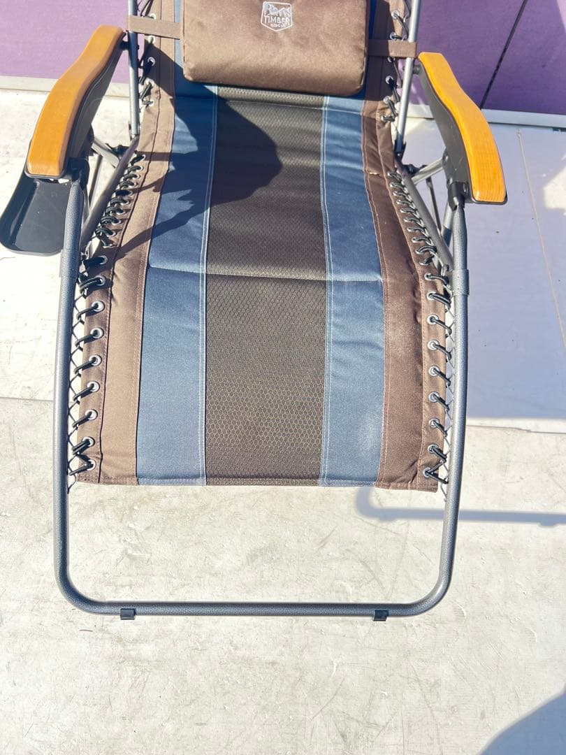 TIMBER RIDGE 折りたたみリクライニングチェア、リクライニング機能付き