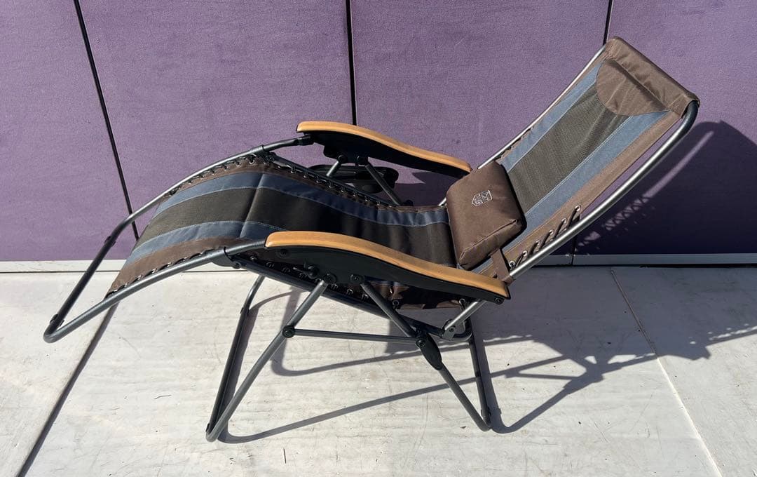 TIMBER RIDGE 折りたたみリクライニングチェア、リクライニング機能付き